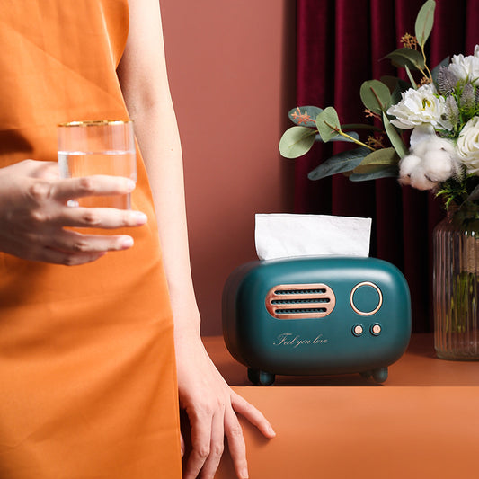 RetroCase™ – Vintage Radio Tissue Holder