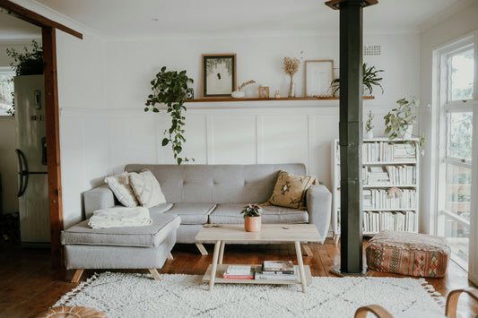 modern cozy living room with smart home essentials