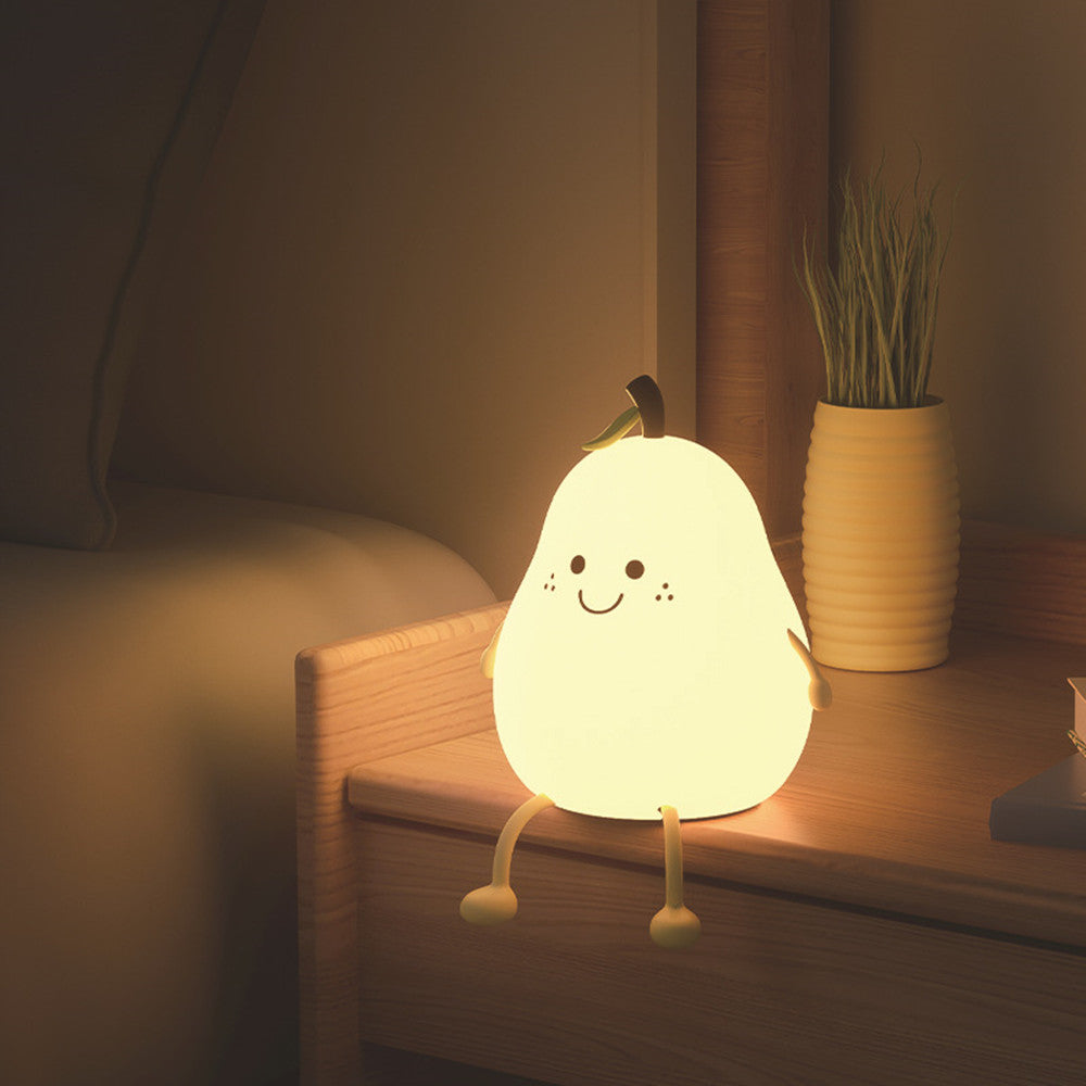 PearGlow™ – Touch-Activated Silicone Night Lamp  Soft light. Sweet dreams. Peaceful nights.