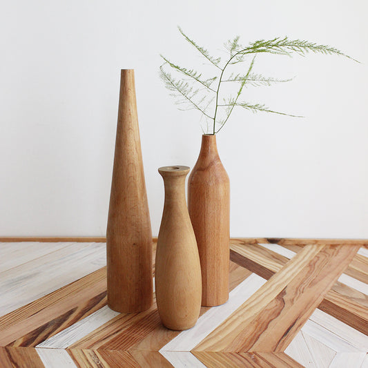 RootVase™ – Solid Wood Dried Flower Vase
