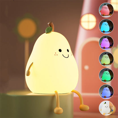 PearGlow™ – Touch-Activated Silicone Night Lamp  Soft light. Sweet dreams. Peaceful nights.