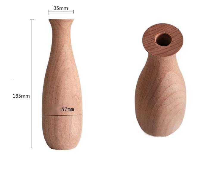 RootVase™ – Solid Wood Dried Flower Vase