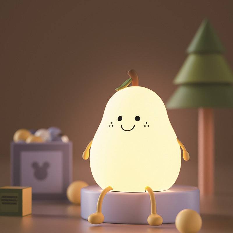 PearGlow™ – Touch-Activated Silicone Night Lamp  Soft light. Sweet dreams. Peaceful nights.