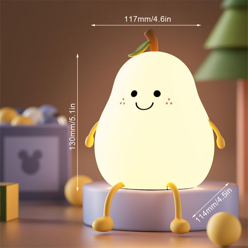 PearGlow™ – Touch-Activated Silicone Night Lamp  Soft light. Sweet dreams. Peaceful nights.