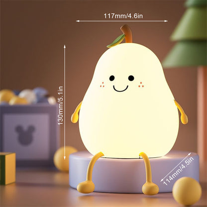 PearGlow™ – Touch-Activated Silicone Night Lamp  Soft light. Sweet dreams. Peaceful nights.