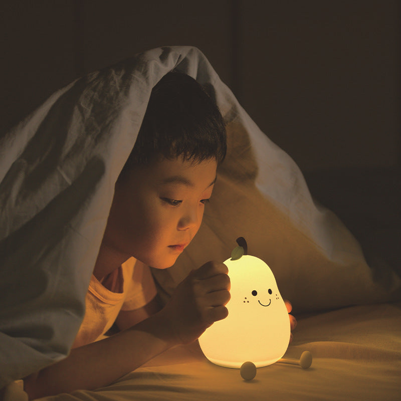 PearGlow™ – Touch-Activated Silicone Night Lamp  Soft light. Sweet dreams. Peaceful nights.