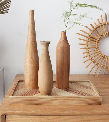 RootVase™ – Solid Wood Dried Flower Vase
