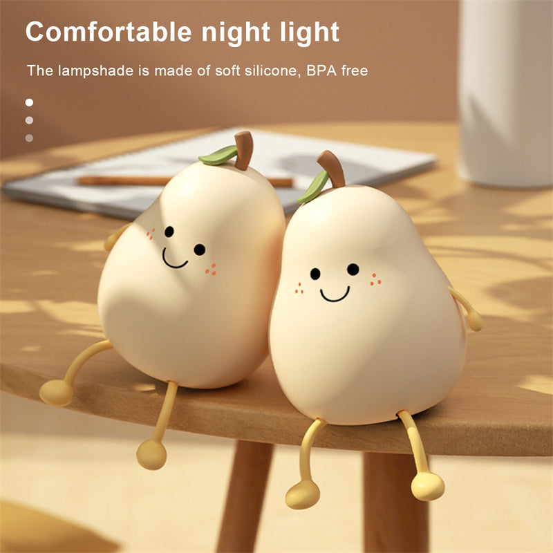 PearGlow™ – Touch-Activated Silicone Night Lamp  Soft light. Sweet dreams. Peaceful nights.