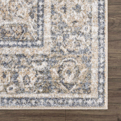 AriasWeave™ – Cream & Blue Washable Area Rug