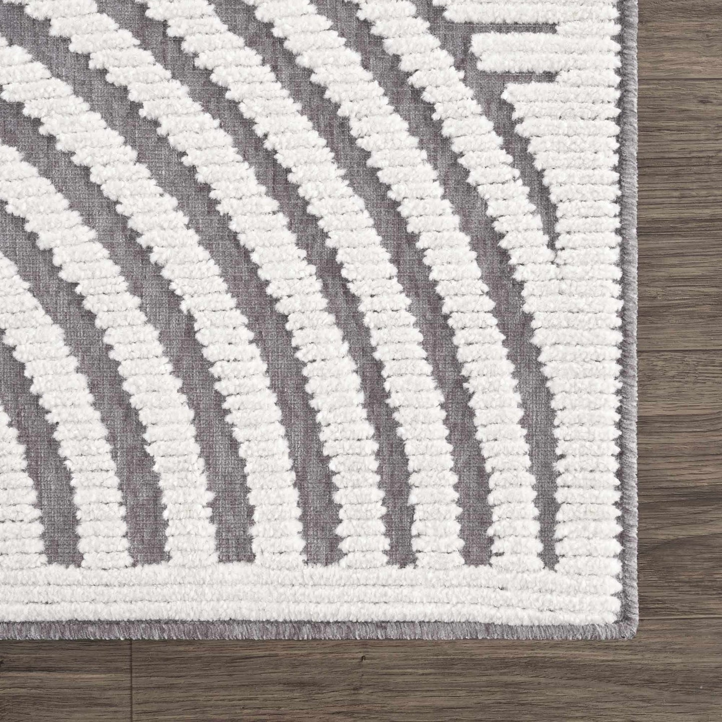Deron™ – Gray & Ivory Washable Rug