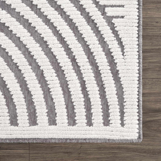 Deron™ – Gray & Ivory Washable Rug