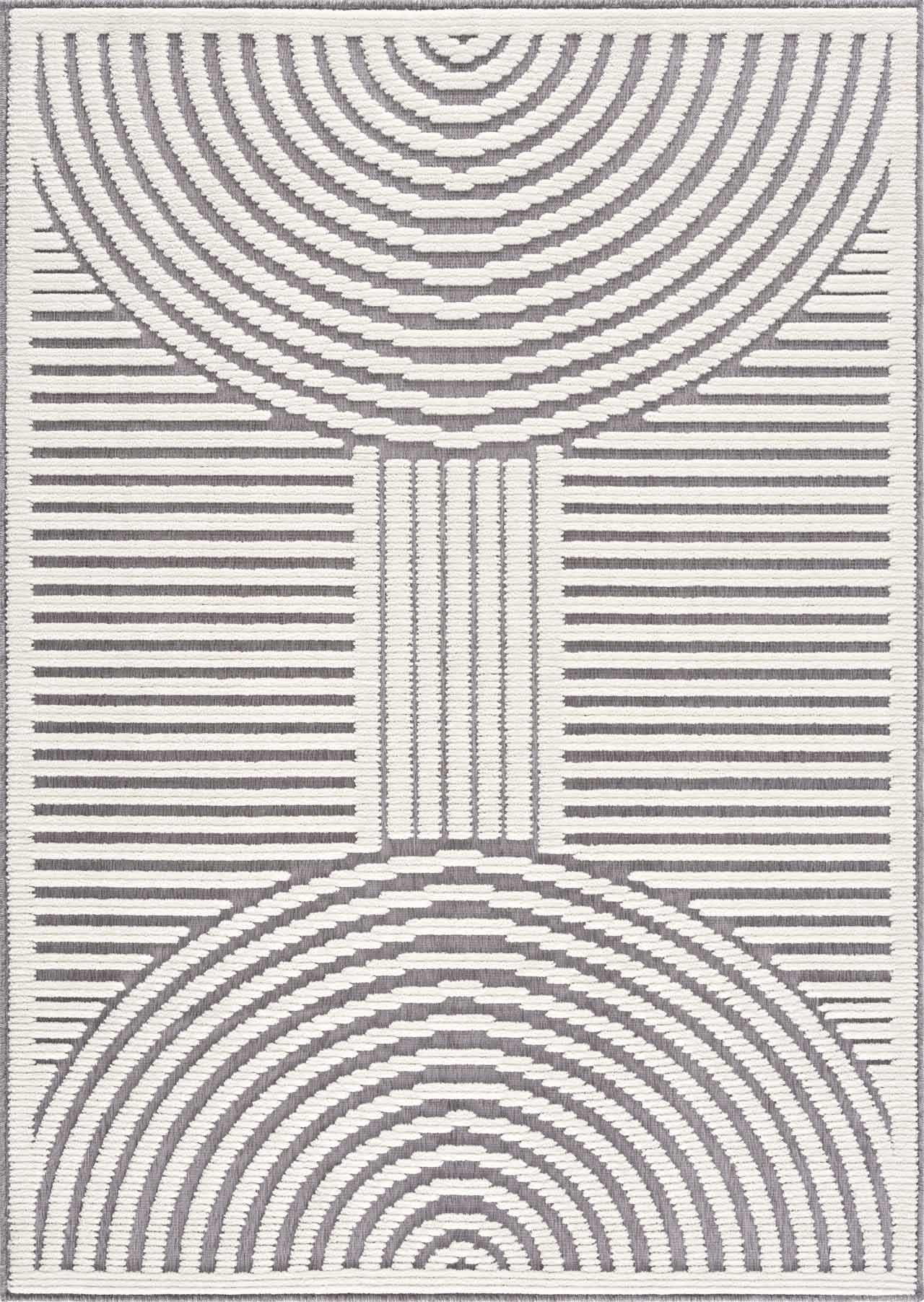 Deron™ – Gray & Ivory Washable Rug