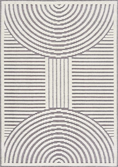 Deron™ – Gray & Ivory Washable Rug