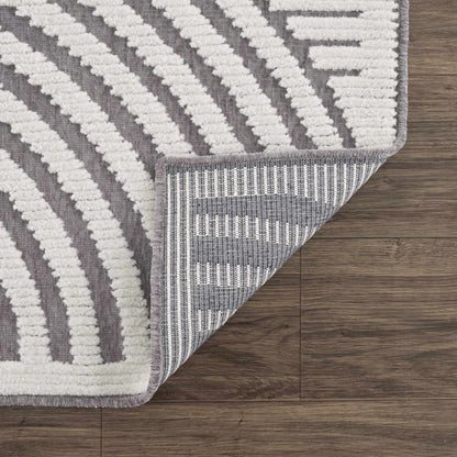 Deron™ – Gray & Ivory Washable Rug