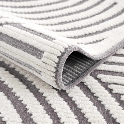 Deron™ – Gray & Ivory Washable Rug