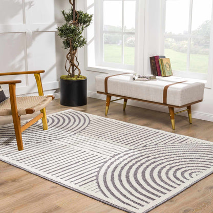 Deron™ – Gray & Ivory Washable Rug