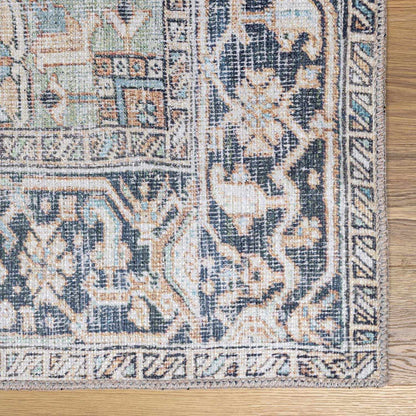 NisaVerde™ – Vintage Green Washable Rug