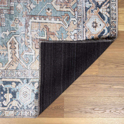 NisaVerde™ – Vintage Green Washable Rug