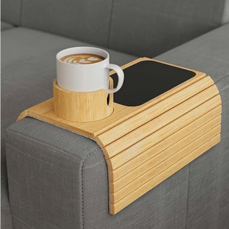 BambooSide™ – Minimalist Bamboo Sofa Tray
