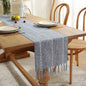 TasselWeave™ – Handwoven Striped Table Runner