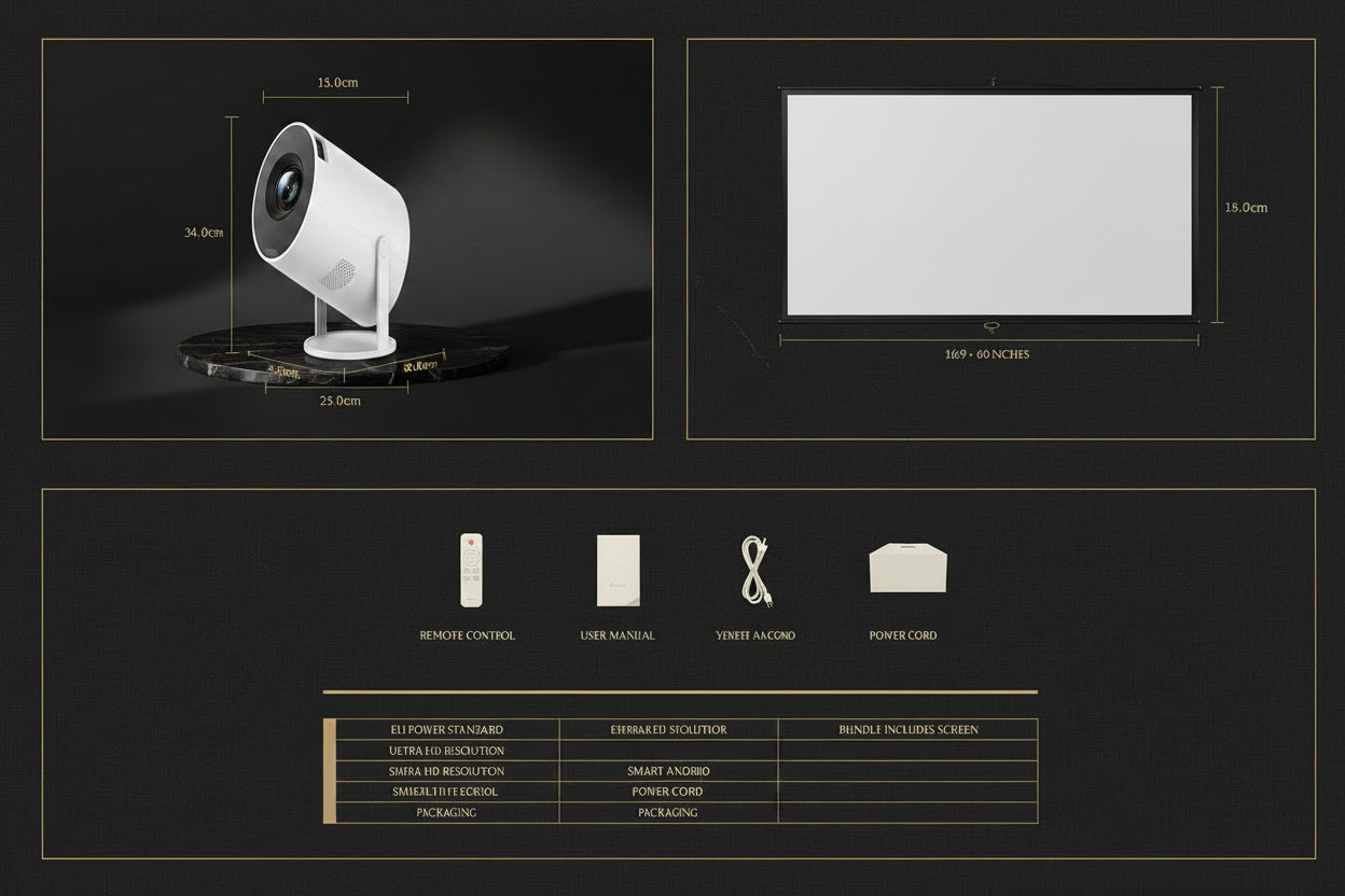 CinemaGo™ HY300 Pro – Portable Smart Home Projector