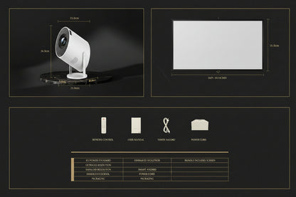 CinemaGo™ HY300 Pro – Portable Smart Home Projector