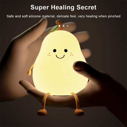 PearGlow™ – Touch-Activated Silicone Night Lamp  Soft light. Sweet dreams. Peaceful nights.