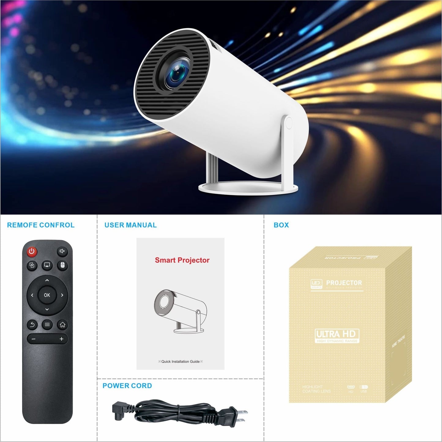 CinemaGo™ HY300 Pro – Portable Smart Home Projector