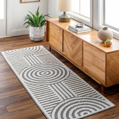 Deron™ – Gray & Ivory Washable Rug